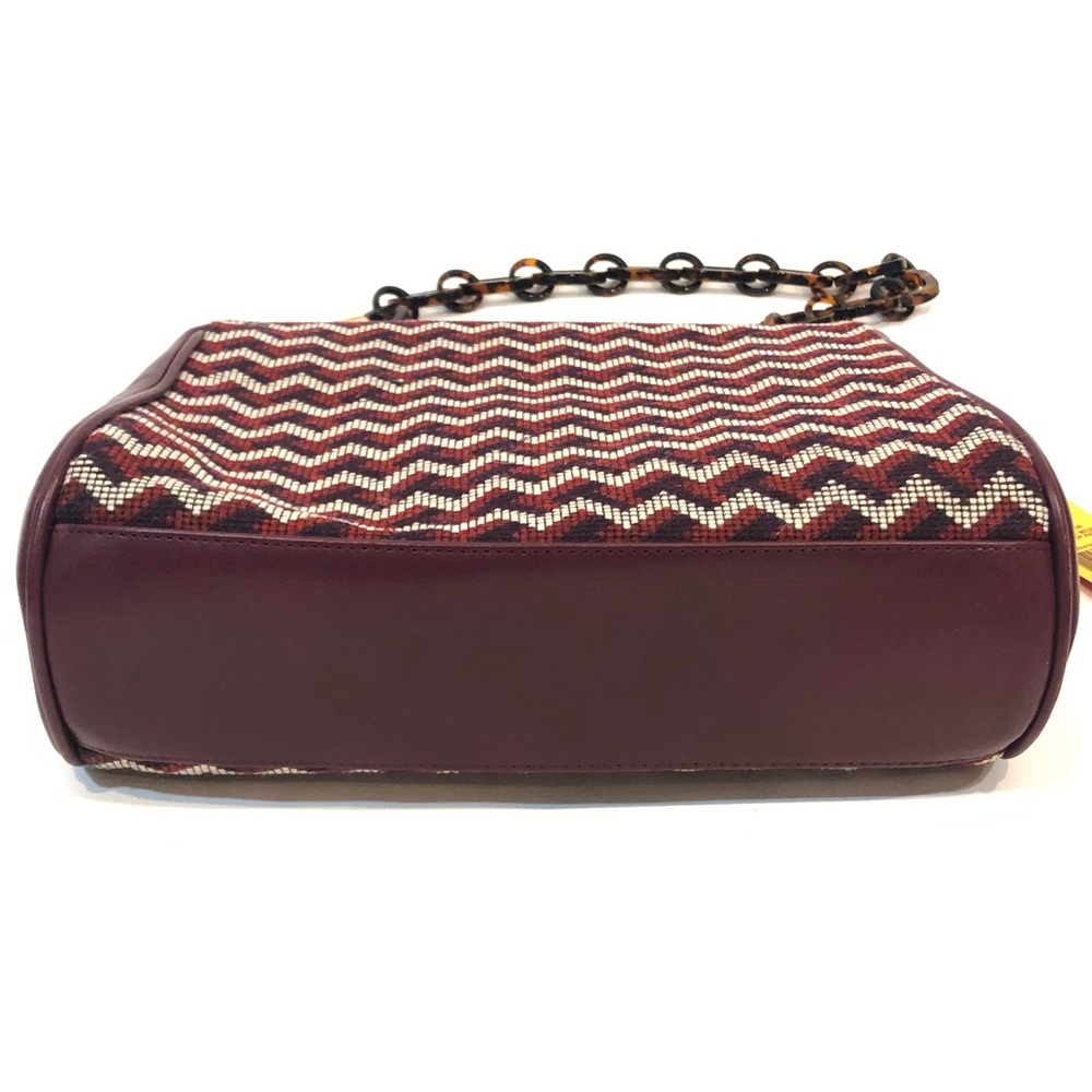 Tory Burch Leather Handbag Tortoise Resin Chain - Picture 3 of 7